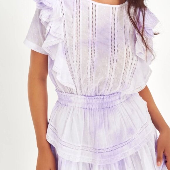 Loveshackfancy Natasha Heritage Mini Dress liliac purple